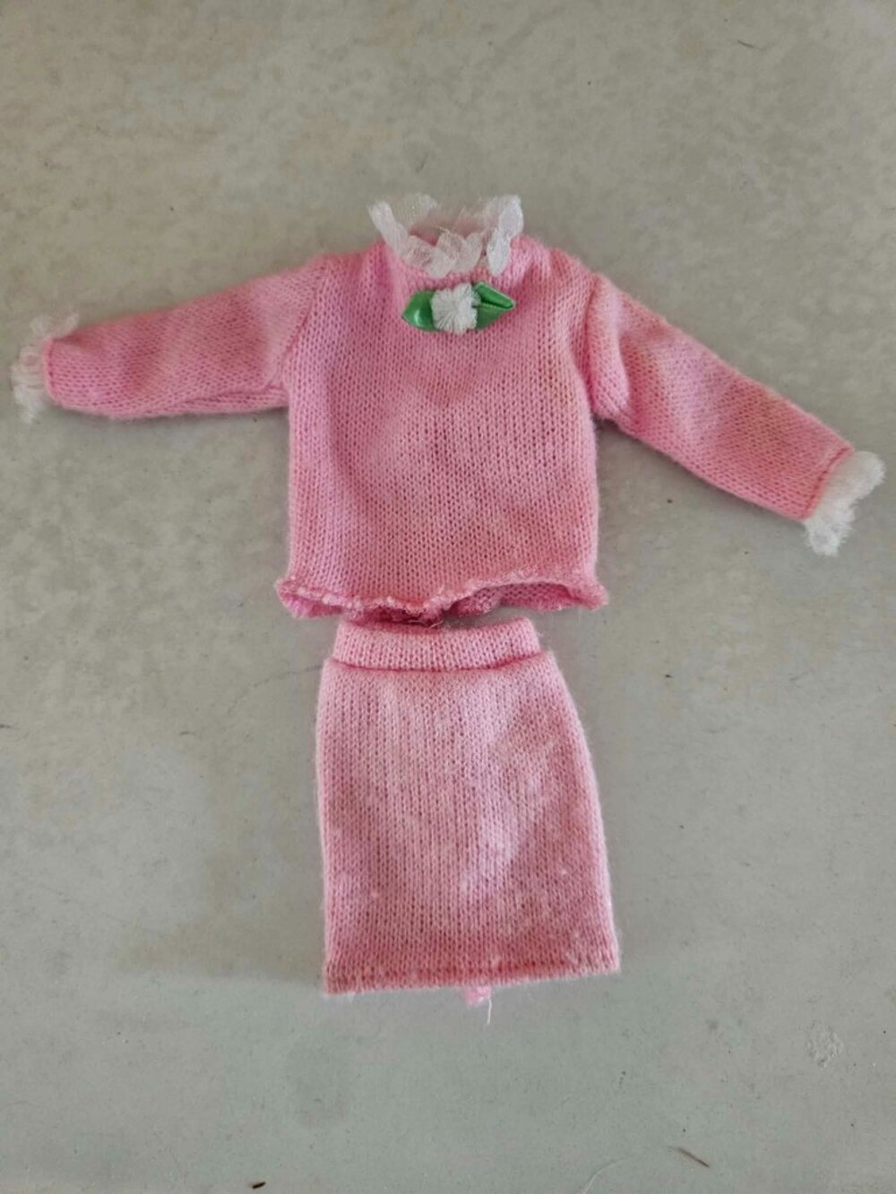 1993 Bed Time Barbie Skipper Knitted Outfit